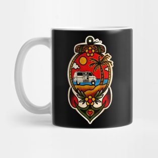 Traditional tattoo Vanlife Mug